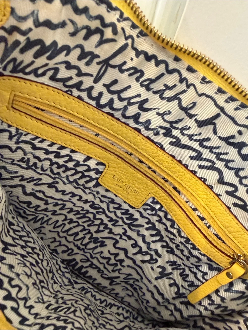 kate spade Yellow Leather Shoulder Hobo Bag